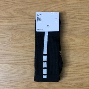 SX7622 013 Nike Elite Black Basketball Socks Large 8-12 Men’s